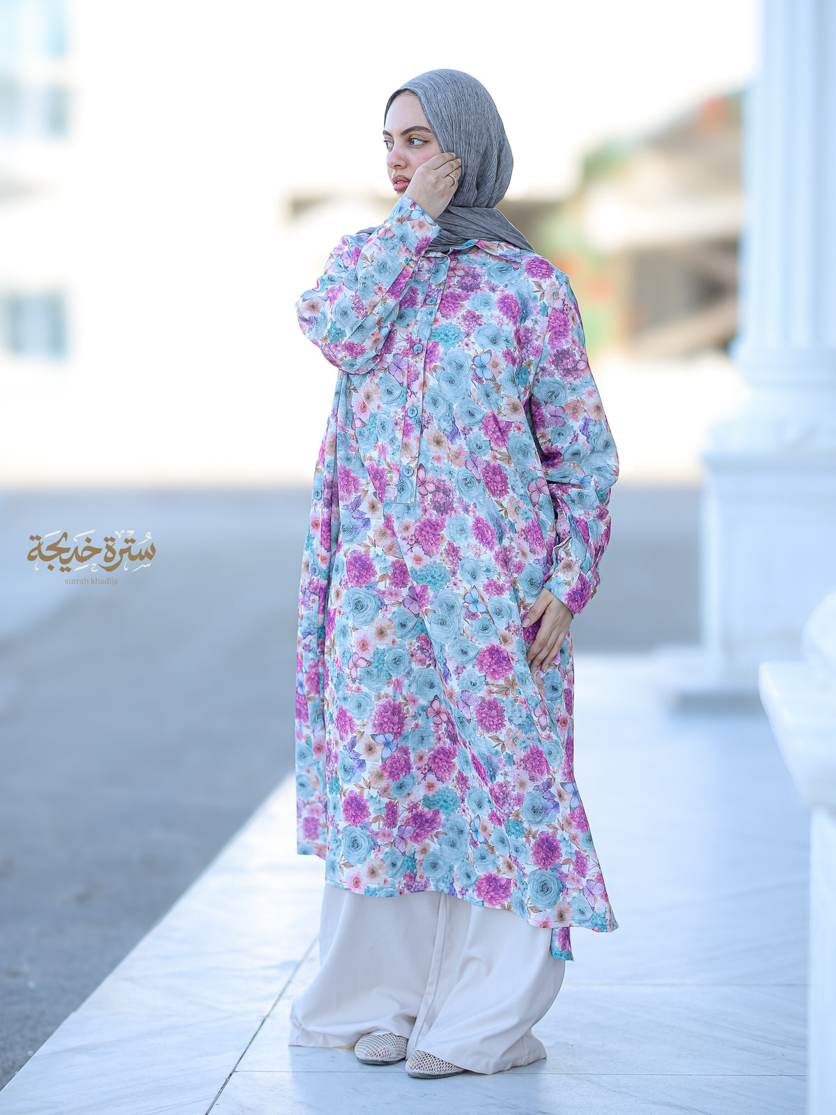 لونج شميز نوّارة | Nawara Long Shirt